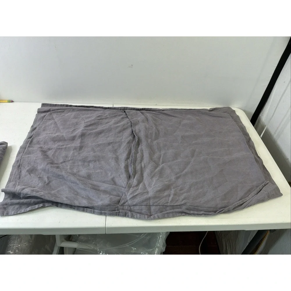 Bellora Milano Pair of Shams Queen Purple Linen Envelope Made in Italy